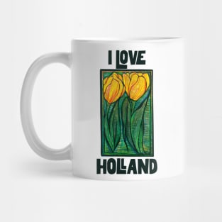 I Love Holland Tulips Everywhere Mug